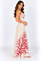 Vestido Longo Coral - BEGE