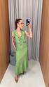 Conjunto Feminino Verde Colete e Saia Longa – Elegância e Sofisticação