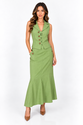Conjunto Feminino Verde Colete e Saia Longa – Elegância e Sofisticação - verde