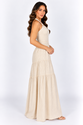 Vestido Linho Bege - luxo